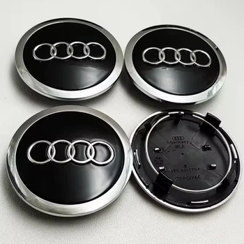 Колпачки на диски Audi 4B0601170A 69 мм 58 mm черные заглушки ауди