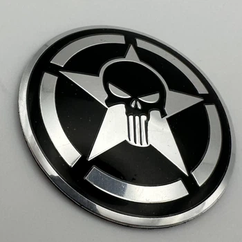 Наклейка для ковпачків із логотипом PUNISHER карач 56 мм череп зірка