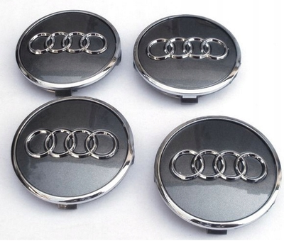 Колпачки на диски Audi 4M0601170 61 мм 58 mm (серые) заглушки ауди