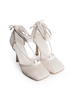 Босоніжки жіночі на підборах Meideli 8090/Beige/T502-7/B 36 Бежевий
