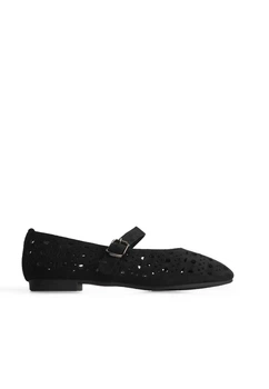 Балетки жіночі Loretta 6257/Black/E551-5/B 39 Чорний