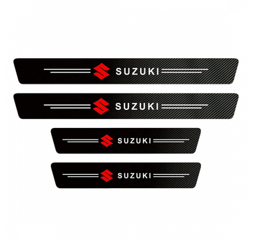 Защитная пленка накладка на пороги для Suzuki сузуки Черный Карбон наклейки светоотражающие надписи