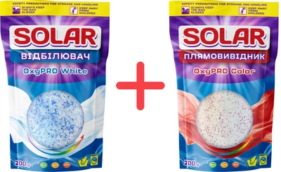 Набір Відбілювачів Solar OxyPRO White 200 г + Color 200 г (4820269930551/4820269930568)