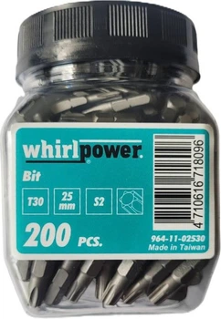Біта Whirlpower Torx 1/4 T x 30 x 25 мм 200 шт (4710616718096)