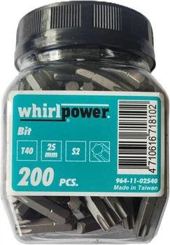 Біта Whirlpower Torx 1/4 T x 40 x 25 мм 200 шт (4710616718102)