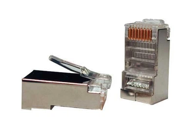 Конектор rj 45 cat 5 екранований вита пара інтернет 10 шт