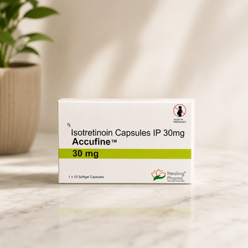 Изотретиноин от акне Healing Pharma Accufine Isotretinoin 30 мг 10 софтгелей