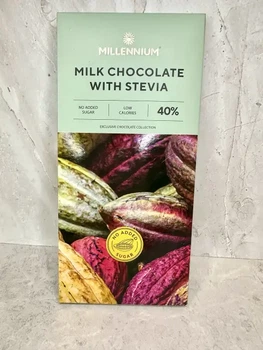 Шоколад Millennium (100 г) мол. зі стевією з підсолодж