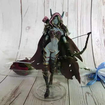 Фигурка Сильваны Ветроног 14 см — коллекционная статуэтка Sylvanas Windrunner из Warcraft Fall of the Lich King с подставкой