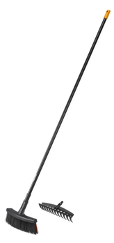 Набор FISKARS (мелая двухровая М + грабли Solid)