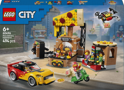 Конструктор LEGO City Доставка піци з різними транспортними засобами 494 деталі (60496)