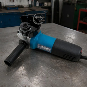 Болгарка сетевая 710 Вт 4.5", угловая шлифовальная машина Angle Grinder для металла, труб и строительных работ, электрическая УШМ для резки и шлифовки поверхностей с боковой ручкой и защитным кожухом для дома и мастерской, S720-H