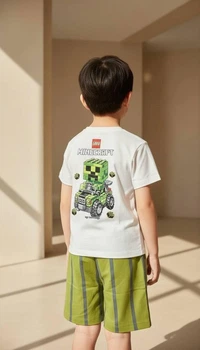 Комплект (футболка, шорты) Disney Minecraft Lego (Майнкрафт Лего) 98-104 см Разноцвет MINLEG92345