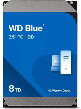 Жесткий диск 3.5" 8Tb Western Digital Blue, SATA3, 256 Мб, 5640 об/мин (WD80EAAZ)