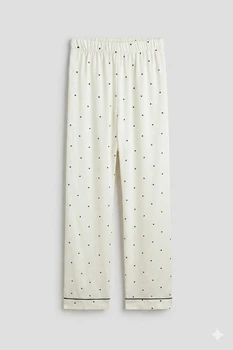 Піжамні штани атласні для дівчинки H&M 1287917-001 158-164 см (12-14 years) молочний