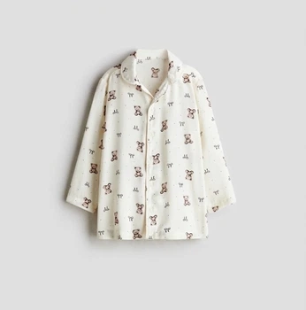 Нічна сорочка на гудзиках для дівчинки H&M 1305854-002 146-152 см (10-12 years) молочний