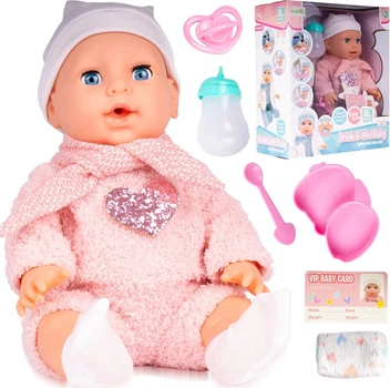 Lalka bobas MalPlay wydaje dźwięki z akcesoriami 35 cm 113720 (5901924245834)