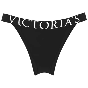Трусики Victoria’s Secret Exploded Logo Cotton 90s Brief Panty M Черные