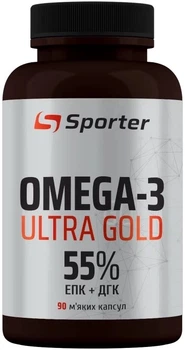 Омега-3 Sporter Omega-3 Ultra Gold 55% 1000 мг 90 капсул (4820249725276)