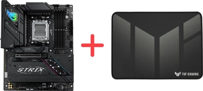 Материнська плата Asus ROG Strix B850-F Gaming Wi-Fi (sAM5, AMD B850, PCI-Ex16)+ Ігрова поверхня Asus TUF Gaming P1 Speed у подарунок!