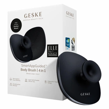 Щетка для тела GESKE Body Brush 4в1 черная с окантовкой