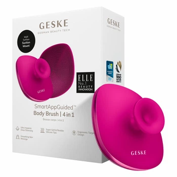 Щетка для тела GESKE Body Brush 4в1 фуксия с окантовкой