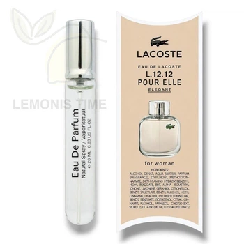 Женская парфюмированная вода No Brand (версия Lacoste Eau De L.12.12 Pour Elle Elegant, 20 ml