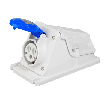 Силовая розетка 2P+E 16А 230В стационарная IP44 синяя [GW62477] IEC 309 HP GEWISS