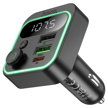 FM-трансмиттер MP3 с двумя USB и PD20W — Hoco E85 Black (785077)