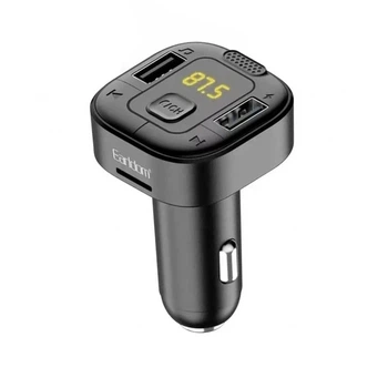 FM модулятор MP3 с LCD-дисплеем и двумя USB — Earldom ET-M76 Black (778356)