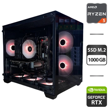 Сборка под заказ: игровой ПК AeroCool Dryft Mini Tower / AMD Ryzen 5 7500F (6 (12) ядер по 3.7 - 5.0 GHz) / 32 GB DDR5 / 1000 GB SSD M.2 / nVidia GeForce RTX 5060, 8 GB GDDR7, 128-bit / 750W