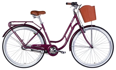 Велосипед ST 28" Dorozhnik RETRO PH рама-19" малиновий 2026 (OPS-D-28-552)