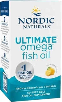 Omega-3 Nordic Naturals Ultimate Omega 1280 mg 60 kapsułek miękkich Cytryna (768990891090)