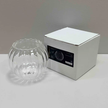Ваза стеклянная круглая 12х10 см. Wilmax Thermo Segment 888972