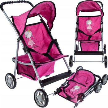 Wózek spacerówka dla lalek MalPlay Little Princess 102854 Rose (5901924217510)