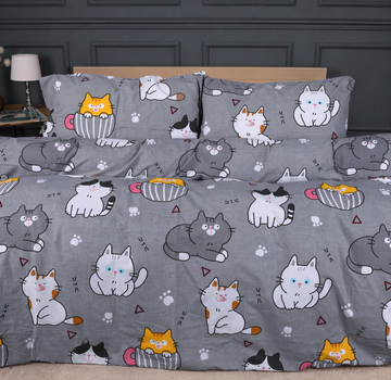 Комплект постільної білизни MirSon Ranforce Elite 17-0665 Cream Kittens 220 x 240 см (2200009904554)