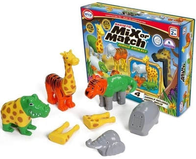 Zestaw zabawek magnetycznych MalBlo Magnetic Zwierzęta z dżungli MAL 62000 (755828620007)
