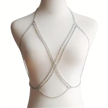 Гартера-ланцюжок на груди Etosell BB16655 One Size Срібло