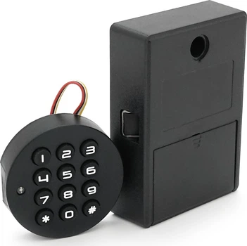 Электронный замок PiPo PF029+PBF20 для шкафчиков и выдвижных ящиков c кодовым паролем, 3xАAA, Φ50.5x21 мм (YT42547)
