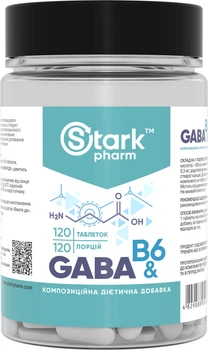 ГАМК Stark GABA & B6 500 мг 120 таблеток (4540) (4829888052651)