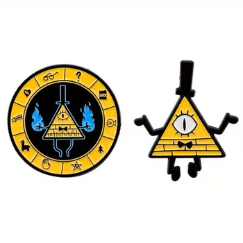 Набір металевих емальованих значків Гравіті Фолз (Gravity Falls), 2 шт