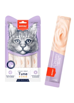 Жидкое лакомство Wanpy Creamy Lickable Treats Tuna & Crab для кошек, с тунцом и крабом, 70 г