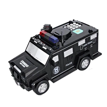Детский сейф-копилка CASH TRUCK с кодовым замком и отпечатком пальца, синий