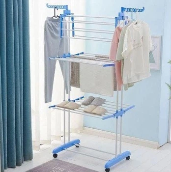 Сушилка для белья Garment Rack складная вертикальная, 15 кг, белая/серебристая