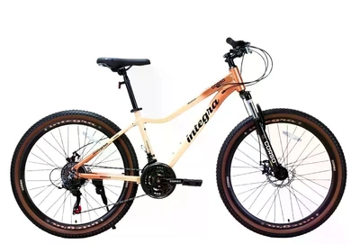 Велосипед спортивный алюминиевый 26 дюймов рама 15" Shimano 21 скорость женский желтый Corso «Integra» (NG-26419)