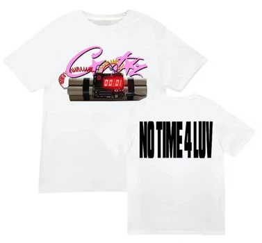 Футболка Белая футболка Corteiz No Time 4 Luv с принтами динамита и надписью для уличного стиля лимитированная хлопок XL Біла (2594298457)