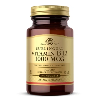 Вітамін В12, Сублінгвальний, 1000 мкг, Vitamin B12, Solgar 100 наггетсів