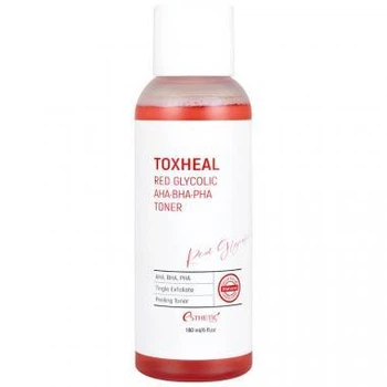 Тонер-пилинг для лица с гликолевой кислотой Esthetic House Toxheal Red Glycolic AHA-BHA-PHA Toner, 180 мл