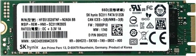 SSD диск Hynix SC311 512GB M.2 2280 SATAIII TLC (HFS512G39TNF-N2A0A) (б/в)