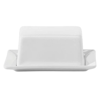 Масленка с крышкой Maxwell & Williams WHITE BASICS KITCHEN, белая, фарфор, 125 г